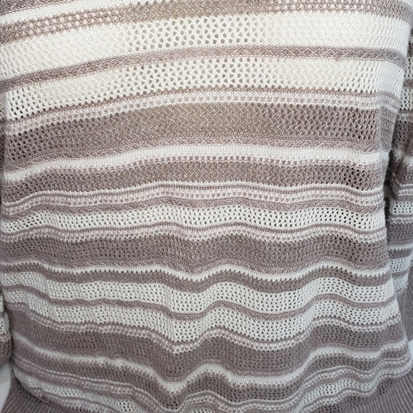 Banana Republic Pink Stripped Mesh Sweater - Picture 6 of 6